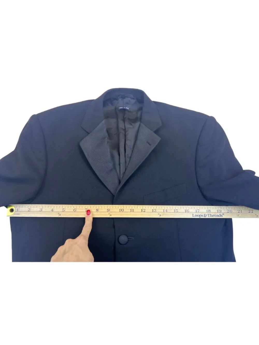 Vtg Giorgio Armani Size 38R (IT 48 / EU 48) Black Wool Blazer Sports Coat